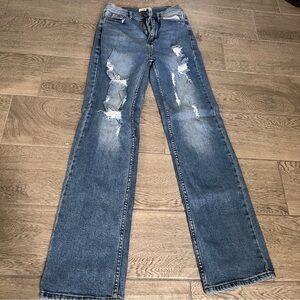 Distressed jeans